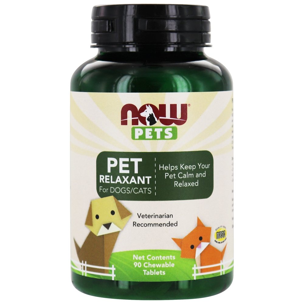 NOW Pets Relaxante para cães / gatos - 90 comprimidos mastigáveis NOW Foods