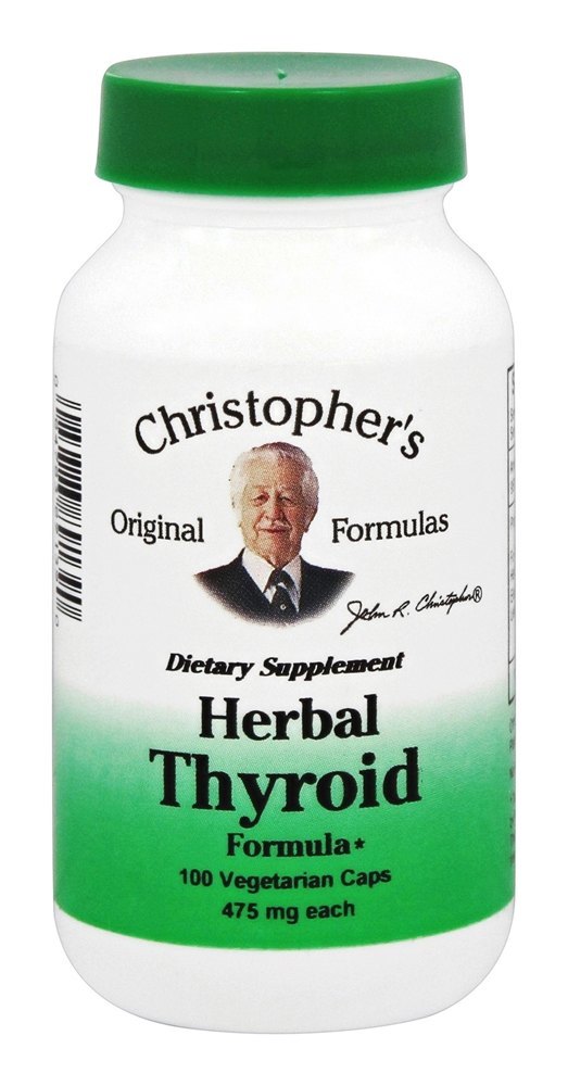 Fórmula Herbácea Para a Tiróide 475 mg. - Cápsulas vegetarianas 100 Dr. Christopher's Original Formulas