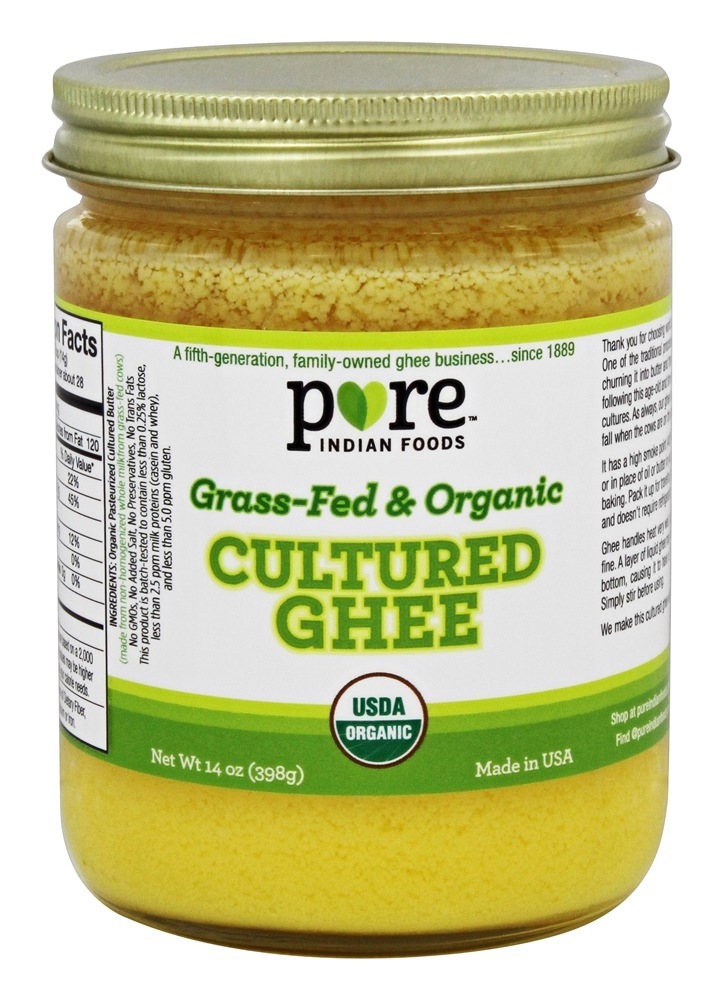 Ghee Cultivado Orgânico Grassfed - 14 oz. Pure Indian Foods
