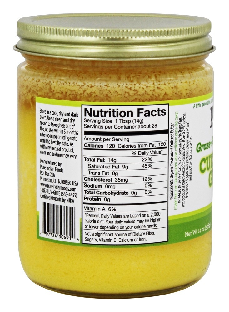 Ghee Cultivado Orgânico Grassfed - 14 oz. Pure Indian Foods - Imagem 2