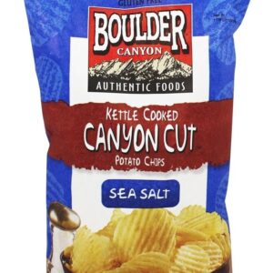 Glúten-Livre Desfiladeiro Cortar Chaleira Cozinhado Batata Batatas fritas Mar Sal - 6.5 oz. Boulder Canyon