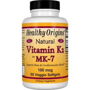 Comprar vitamina k2 natural, mk7 100 mcg. - 60 cápsulas vegetarianas healthy origins preço no brasil vitamina k vitaminas e minerais suplemento importado loja 49 online promoção -