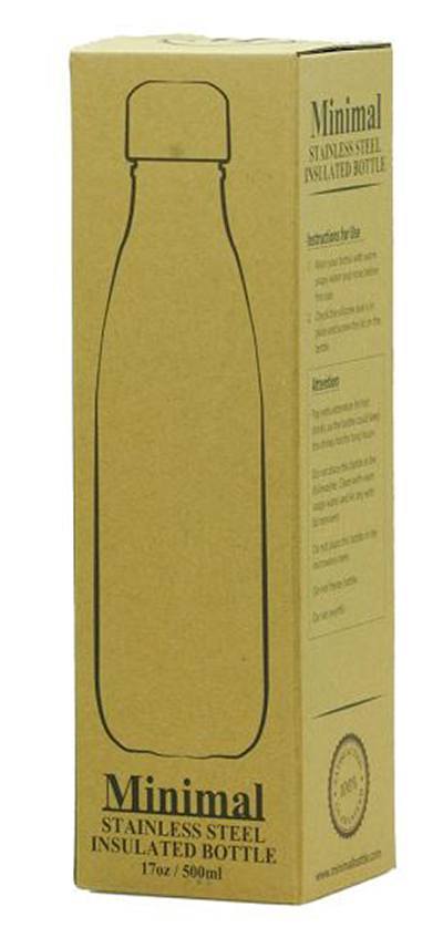 Laranja garrafa de água isolada - 17 oz. Minimal - Imagem 3