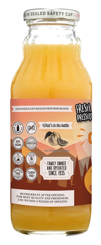 Orgânico Pure Suco de frutas Pure fresco laranja - 12.5 fl. oz. Lakewood - Imagem 4