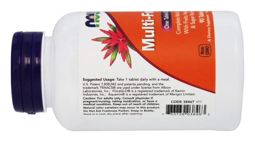 Multivitamínico Multi-Food 1 - 90 Tablets NOW Foods - Imagem 4