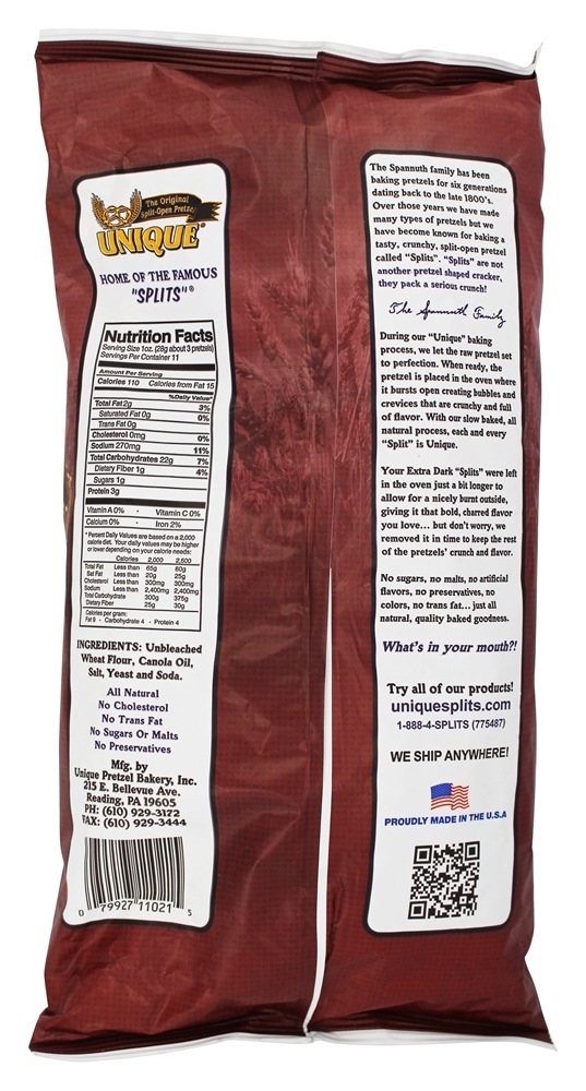 Todos Natural Pretzel Divide Extra Escuro - 11 oz. Unique - Imagem 2