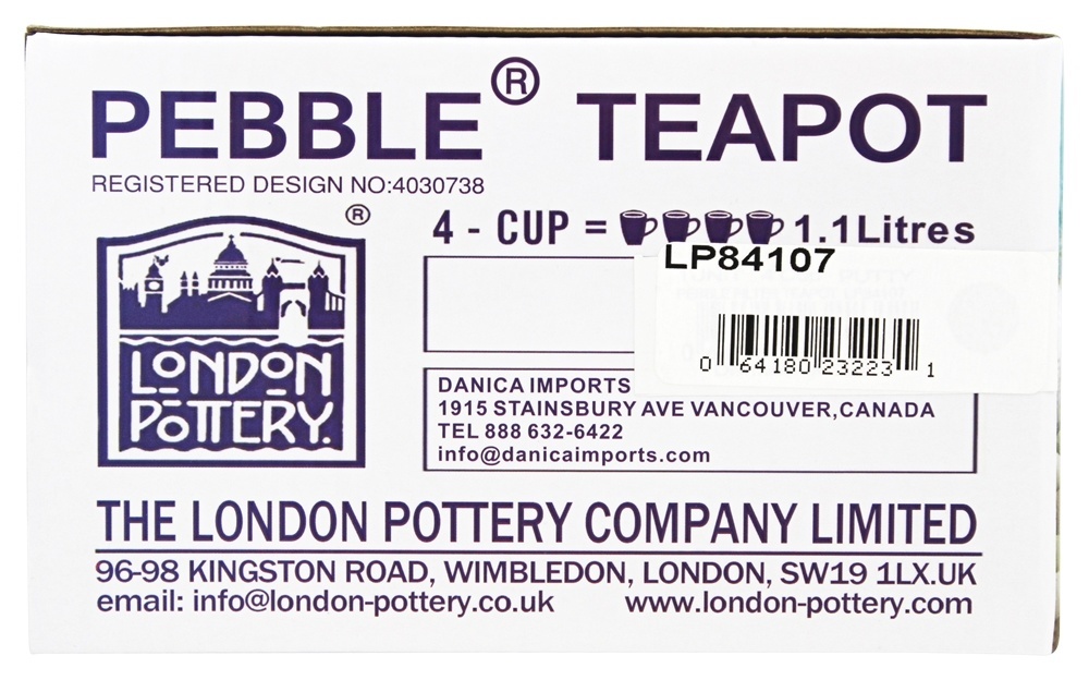 Taupe do bule do seixo da cerâmica de Londres - 4 Taça (s) Now Designs - Imagem 3