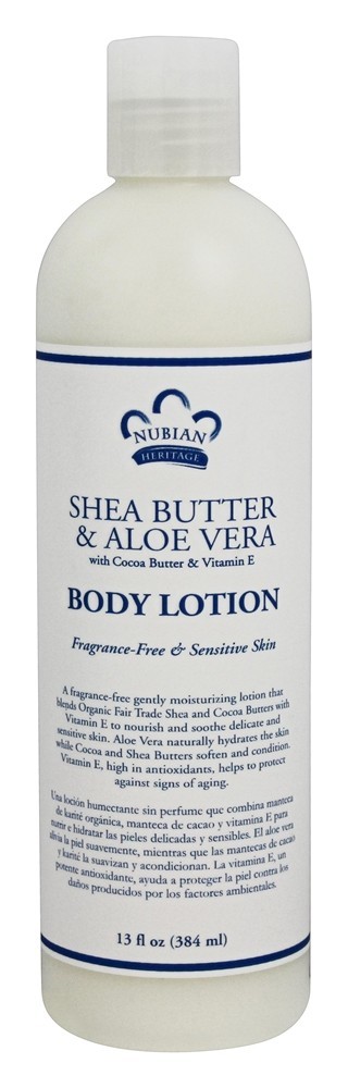 Loção Corporal Manteiga de Karité e Aloe Vera - 13 fl. oz. Nubian Heritage
