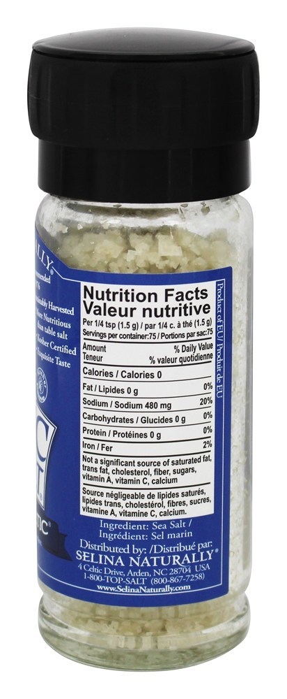 Mistura Mineral Vital com Grinder Embutido Cinzento Claro Celtic - 3 oz. Celtic Sea Salt - Imagem 2