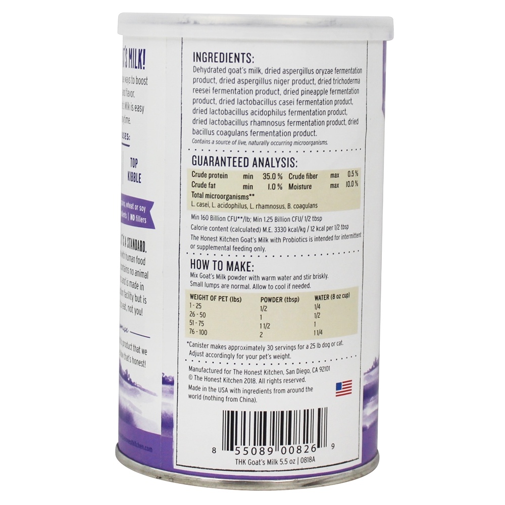 Leite Probiotics Milk Booster Daily Booster Powder para Cães e Gatos - 5.2 oz. The Honest Kitchen - Imagem 3