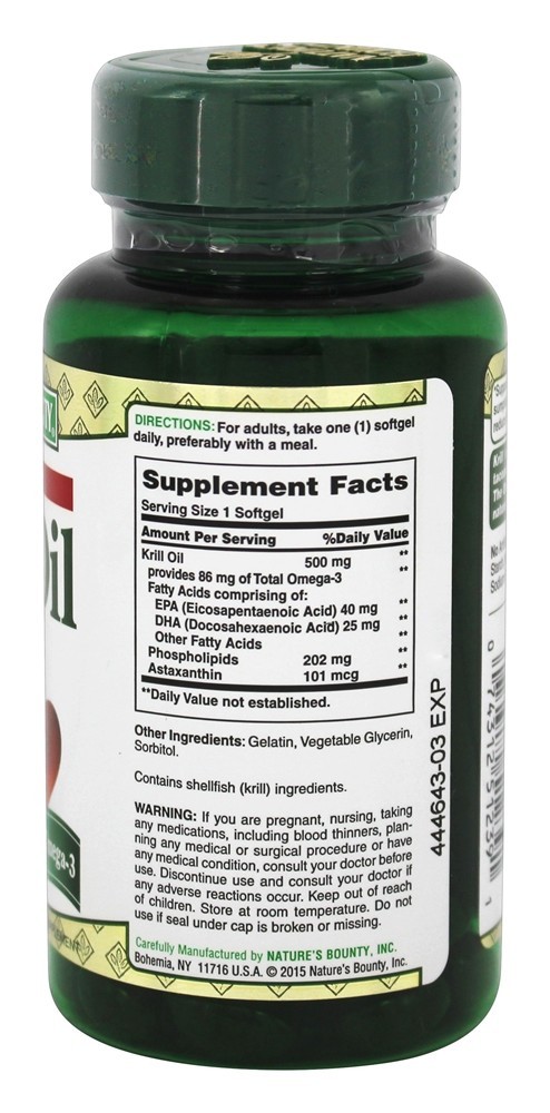 Óleo de Krill 500 mg. - 30 Softgels Nature's Bounty - Imagem 2