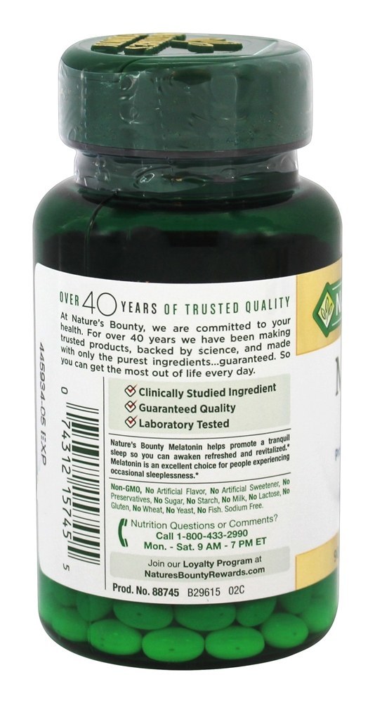Melatonina Super Potente 5 mg. - 90 Softgels Nature's Bounty - Imagem 3