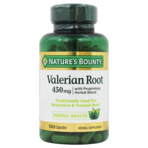Raiz de valeriana com mistura de ervas proprietária 450 mg . - Cápsulas 100 Nature's Bounty