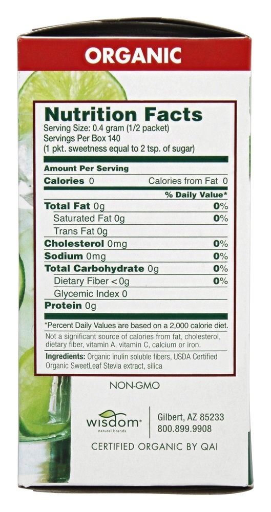 Adoçante de Estévia Orgânica - 70 Pacotes (s) SweetLeaf - Imagem 2