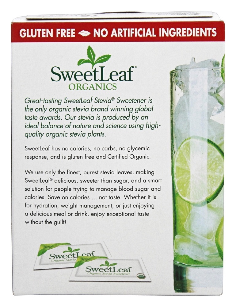 Adoçante de Estévia Orgânica - 70 Pacotes (s) SweetLeaf - Imagem 3