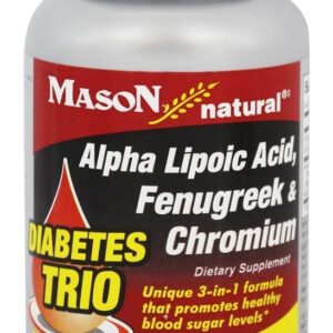 Diabetes Trio: Ácido Alpha Lipóico, Feno-Grego & Cromo - 60 Tablets Mason Natural