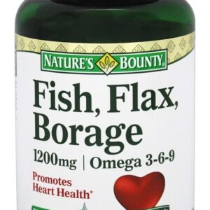 Comprar peixes, linhaça, borragem 1200 mg. - 72 softgels nature's bounty preço no brasil omega 3 6 9 suplementos nutricionais suplemento importado loja 7 online promoção -