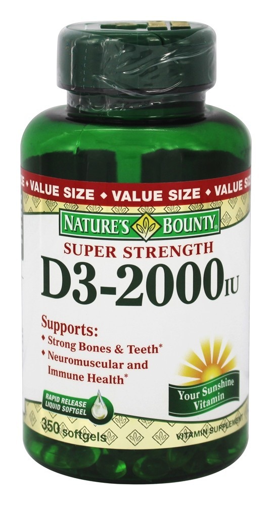 Vitamina D3 Super Potente 2000 UI - 350 Softgels Nature's Bounty