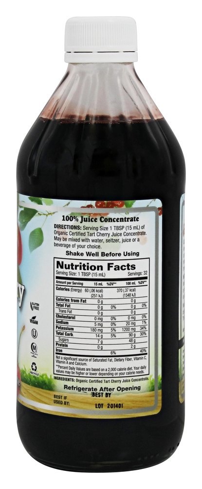 Suco Concentrado Orgânico de Cereja Azeda Ultra 5X - 16 fl. oz. Dynamic Health - Imagem 2