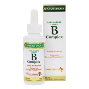 Suporte do complexo sublingual B para o metabolismo energético 1000 mg. - 2 fl. oz. Nature's Bounty