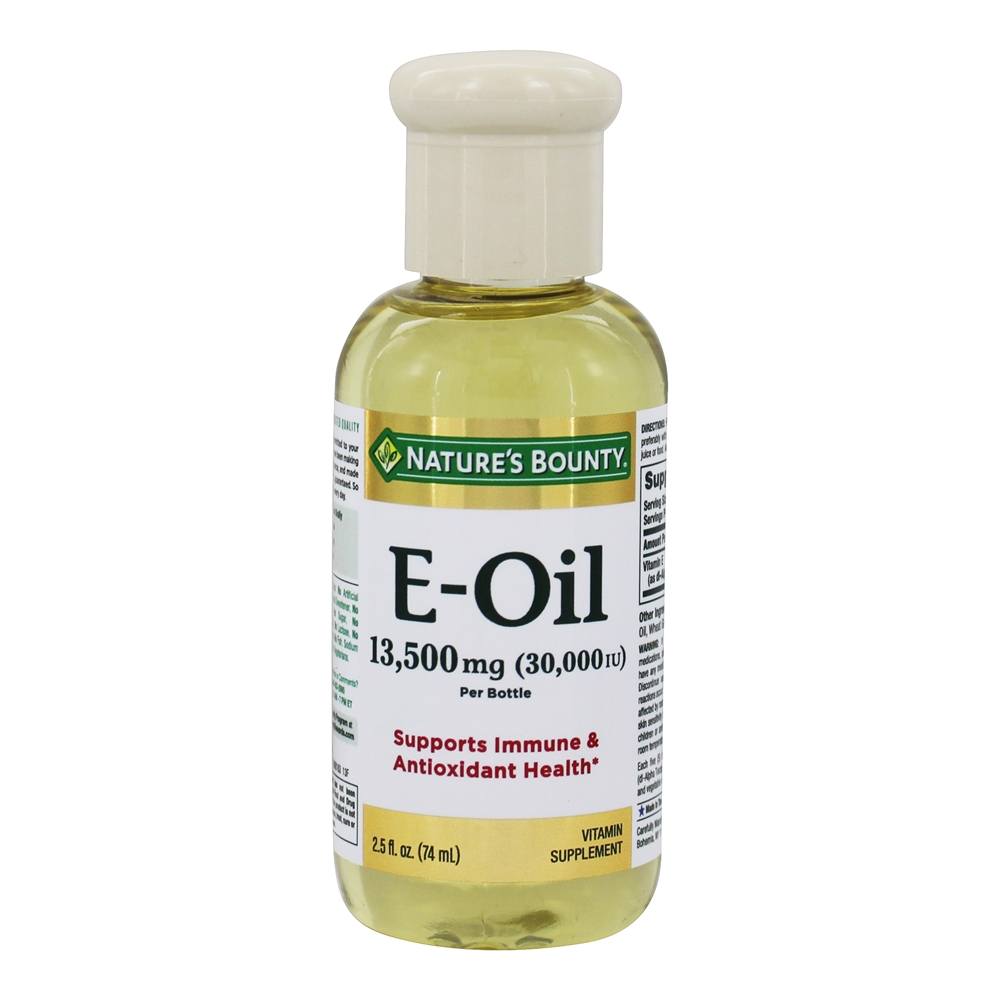 Suporte de Óleo de Vitamina E para a Saúde Imunológica e Antioxidante 13500 mg. - 2.5 fl. oz. Nature's Bounty