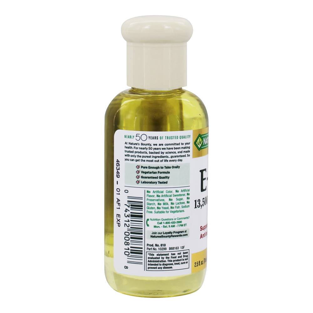 Suporte de Óleo de Vitamina E para a Saúde Imunológica e Antioxidante 13500 mg. - 2.5 fl. oz. Nature's Bounty - Imagem 3