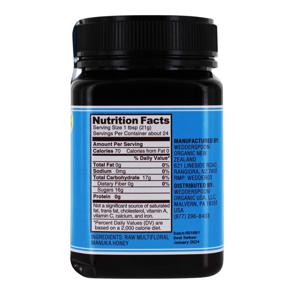 Multifloral Raw Manuka Honey KFactor 12 - 17.6 oz. Wedderspoon - Imagem 2