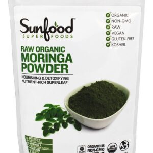 Comprar pó de moringa orgânico cru - 8 oz. Sunfood superfoods preço no brasil moringa oleifera suplementos nutricionais suplemento importado loja 49 online promoção -
