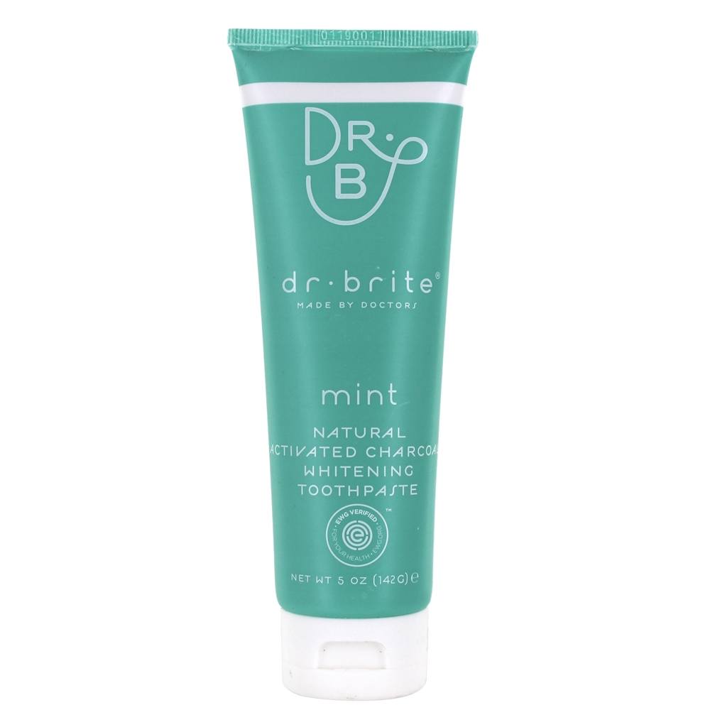 Carvão Ativado Natural Clareamento de Creme Dental Menta - 5 oz. Dr. Brite