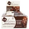 Comprar caixa de barras de chocolate escura real slim brownie crunch - 12 barras nugo nutrition preço no brasil barras de nutrição barras nutricionais suplemento importado loja 1 online promoção -