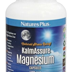 Kalmassure Magnésio Natural Estresse Alívio 400 mg. - Cápsulas vegetarianas 90 Natures Plus