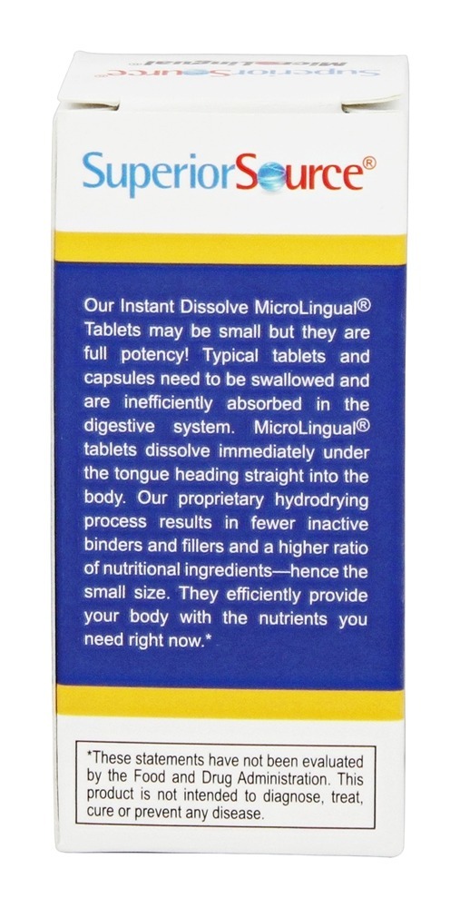 Vitamina K2 500 mcg. - 60 Tablets de dissolução rápida Superior Source - Imagem 3