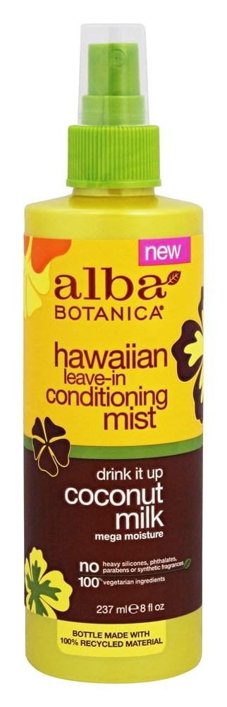 Leite de coco havaiano leave-in condicionado névoa - 8 fl. oz. Alba Botanica