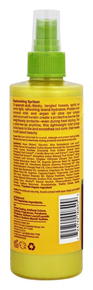 Leite de coco havaiano leave-in condicionado névoa - 8 fl. oz. Alba Botanica - Imagem 2