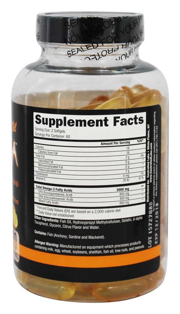 Óleo de Peixe OxiMega Laranja Citrus - 120 Softgels Controlled Labs - Imagem 2