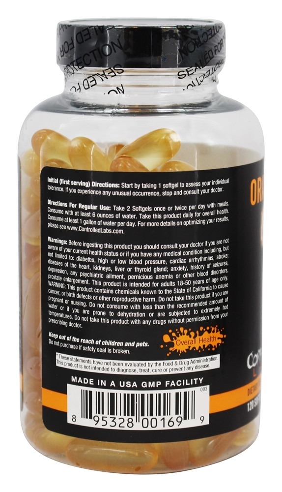 Óleo de Peixe OxiMega Laranja Citrus - 120 Softgels Controlled Labs - Imagem 3