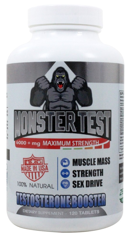 Monster Test Reforço de Testosterona Força Máxima 6000 mg. - 120 Tablets Angry Supplements