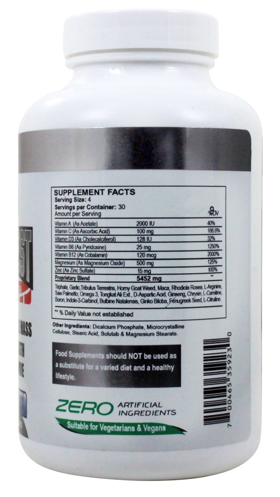 Monster Test Reforço de Testosterona Força Máxima 6000 mg. - 120 Tablets Angry Supplements - Imagem 2