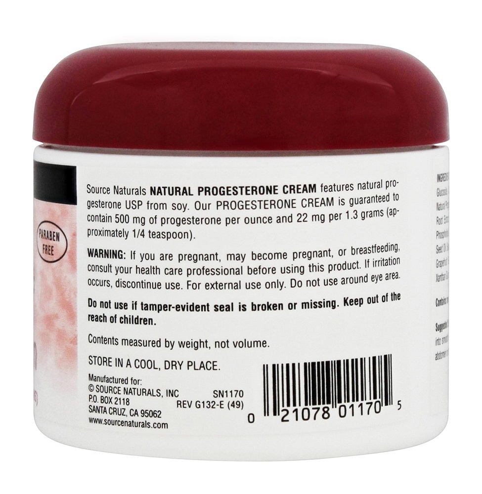 Creme De Progesterona Natural Entrega De Lipossoma Avançada - 4 oz. Source Naturals - Imagem 3