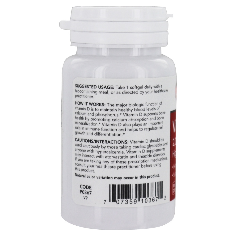 Vitamina D3 2000 UI - 120 Softgels Protocol For Life Balance - Imagem 3