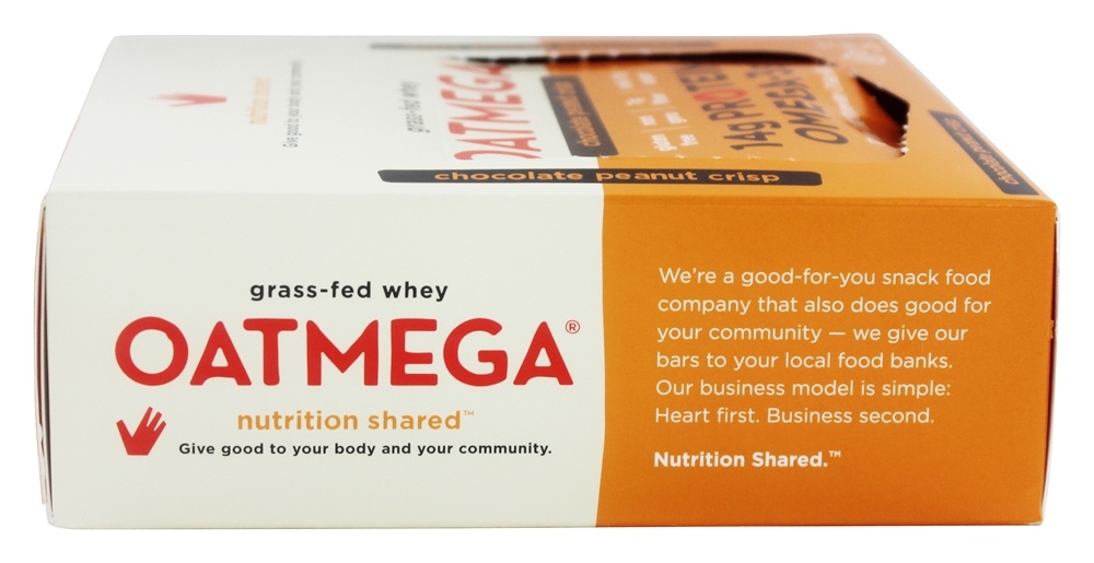 Whey Grass-Fed Barras De Chocolate Caixa De Amendoim Crocante - 12 Barras Oatmega - Imagem 3