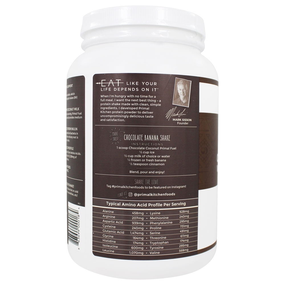 Primal Fuel Whey Protein Bebida Mix Chocolate Coco - 1.94 lbs. Primal Kitchen - Imagem 4