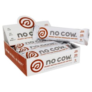 Comprar caixa de barras de proteína de chocolate com manteiga de amendoim - 12 barras no cow preço no brasil barras de proteína de base vegetal barras nutricionais suplemento importado loja 29 online promoção -