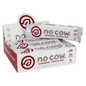 Comprar trufa de framboesa caixa de barras de proteína - 12 barras no cow preço no brasil barras de proteína de base vegetal barras nutricionais suplemento importado loja 71 online promoção -