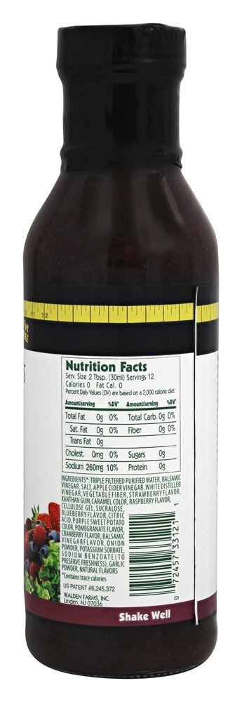 Vinagrete sem Calorias Super Frutas Balsâmico - 12 fl. oz. Walden Farms - Imagem 2