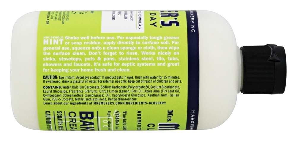 Limpar Dia Cozimento Soda Creme Limpador Limão Verbena - 12 fl. oz. Mrs. Meyer's - Imagem 2