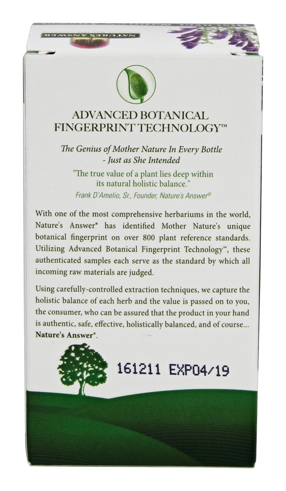 Forskohlii 250 mg. - Cápsulas vegetarianas 60 Nature's Answer - Imagem 3
