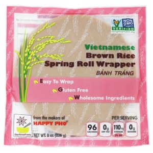 Comprar envoltório do rolo da mola do arroz marrom vietnamiano - 8 oz. Happy pho preço no brasil alimentos & lanches pães & wraps suplemento importado loja 25 online promoção -