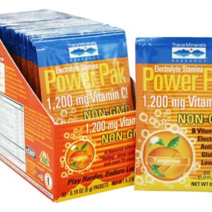 Eletrólito Vigor Poder Pak Tangerina - 30 Pacotes (s) Trace Minerals Research