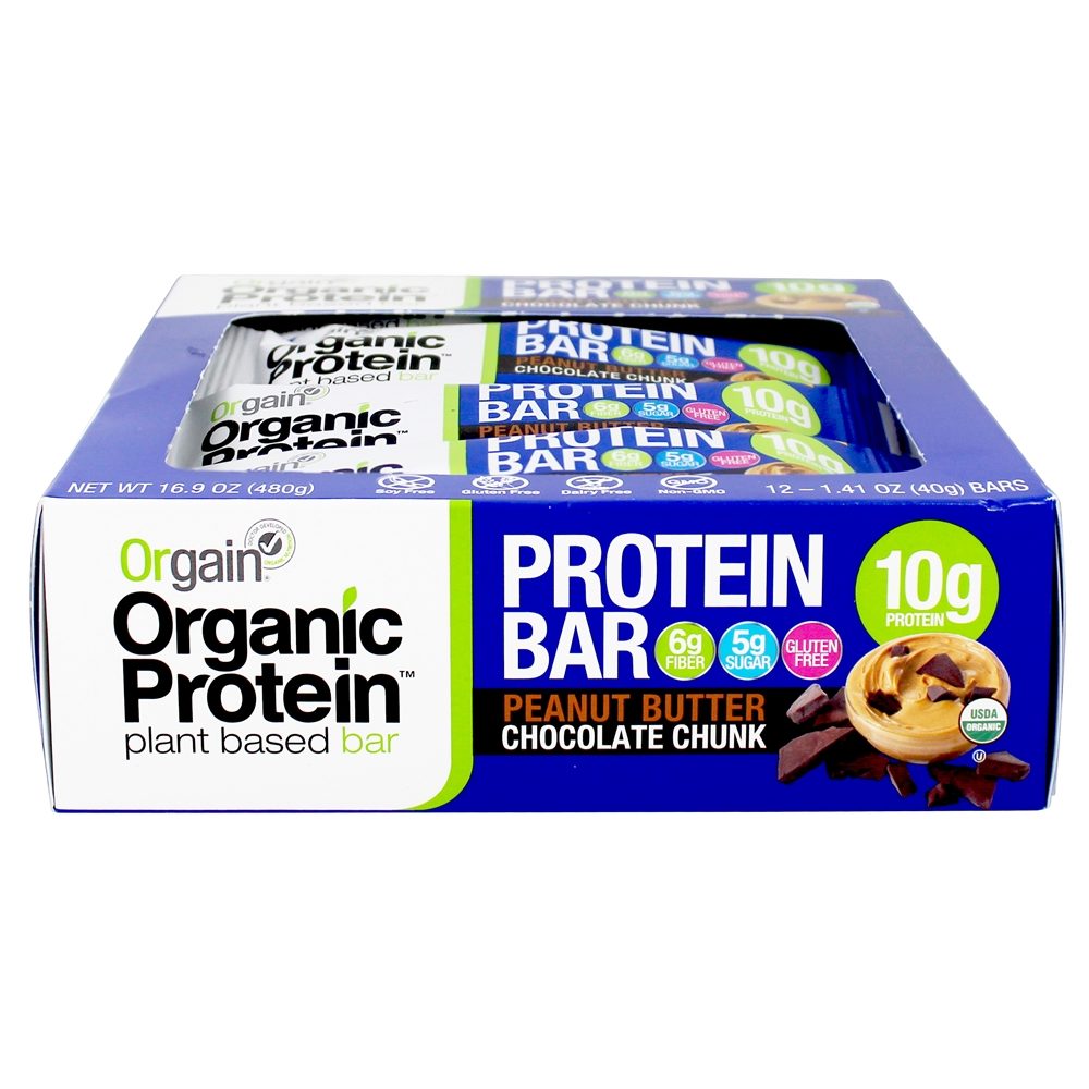 Pedaço De Chocolate De Manteiga De Amendoim De Barra De Proteína Orgânica Com Base Na Planta - 12 Barras Orgain